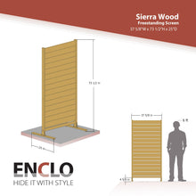 Enclo Privacy Screens EC18031 73.5in H x 37.625in W Sierra Louvered Premium Wood Freestanding or Surface Mounted Privacy Screen Kit (1 Screen)